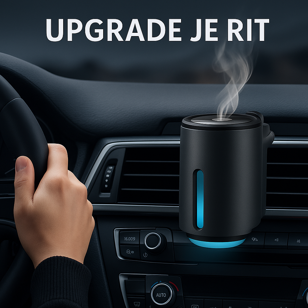 Draagbare Mini USB Geur­diffuser 10ml – Voor Auto, Thuis & Kantoor (Zwart)